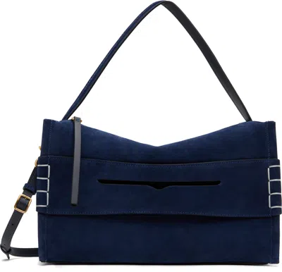 Jw Anderson Navy Medium Loafer Bag In 888 Navy