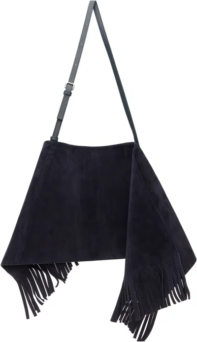 Jw Anderson Navy Medium Scarf Bag In 888 Navy