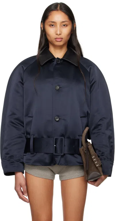 Jw Anderson Rounded Jacket In Blue