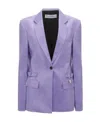 Jw Anderson Notched-lapels Button-fastening Blazer In Purple