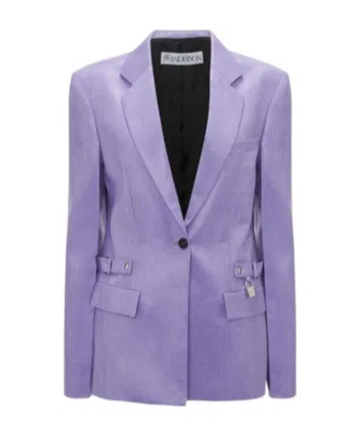 JW ANDERSON JW ANDERSON PADLOCK STRAP SINGLE-BREASTED BLAZER