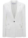 Jw Anderson Notched-lapels Button-fastening Blazer In White