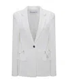 Jw Anderson Notched-lapels Button-fastening Blazer In White