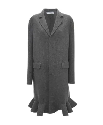 Jw Anderson Notched-lapels Single-breasted Coat In Black