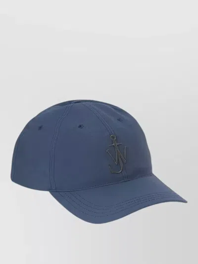 Jw Anderson Nylon Silk Curved Brim Casual Hat In Blue