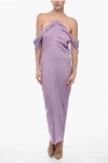 JW ANDERSON OFF-THE-SHOUDLER DRESS WITH FRONT SLIT