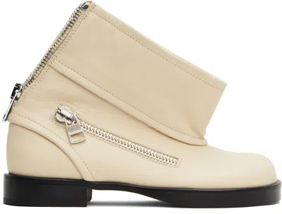 Jw Anderson Off-white Biker Boots In 002 Off White