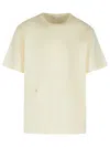 Jw Anderson Off-white Cotton T-shirt In Nude
