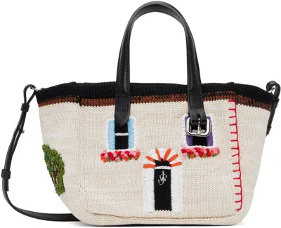 Jw Anderson Off-white Mini Belt House Tote In 002 Off White