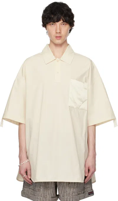 Jw Anderson Off-white Quilted Pocket Polo In 006