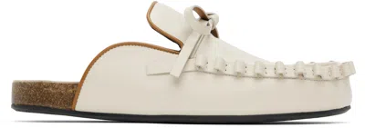 Jw Anderson Off-white Ruffle Slip-on Loafers In 002