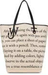 Jw Anderson J. W. Anderson Structured Tote Bag With Contrasting Black Trim In 006 Ivory