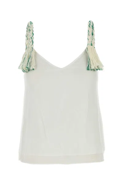 JW ANDERSON OFF WHITE TASSEL STRAP CAMISOLE
