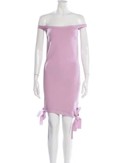 Pre-owned Jw Anderson Off-the-shoulder Mini Dress W/ Tags In Purple