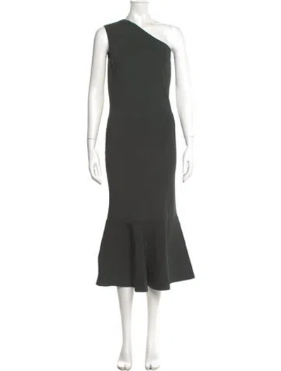 Pre-owned Jw Anderson One-shoulder Long Dress In Gray