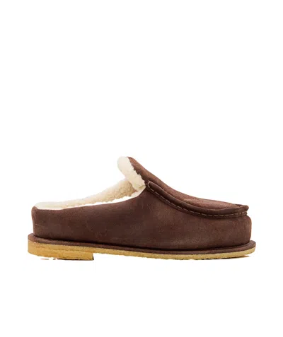 Jw Anderson Open-heel Muller Shoes In Brown