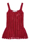 Jw Anderson Crochet Mini Dress In Red