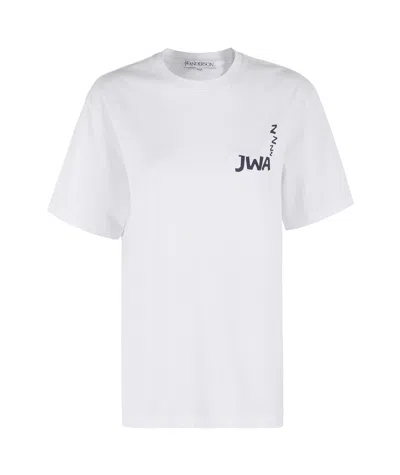 Jw Anderson Open-necked Black Shirt In White