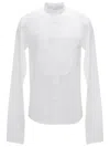 Jw Anderson Open Sleeve Tuxedo Shirt In White