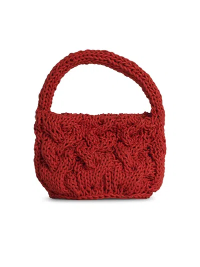 JW ANDERSON JW ANDERSON 'KNIT' ORANGE LEAR BAG