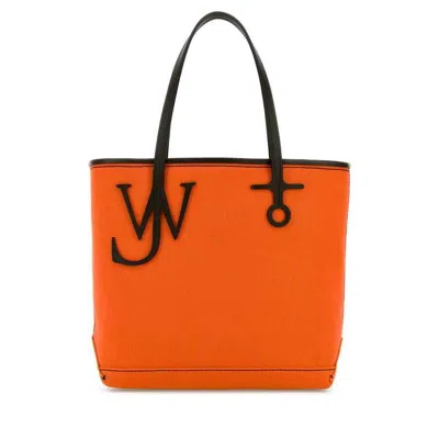 Jw Anderson Orange Canvas Small Anchor Bucket Bag Orangebrown Borse A Mano