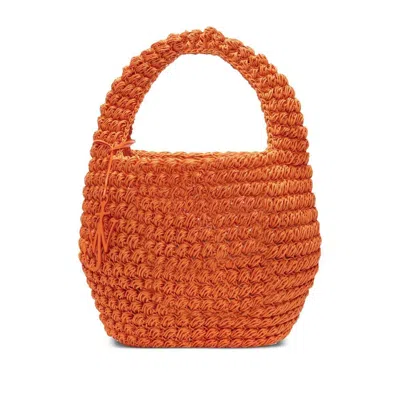 Jw Anderson Large Popcorn Basket - Tote Bag In Orange