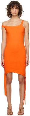 Jw Anderson Deconstructed Asymmetrical Minidress In 429 Orange