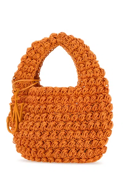 Jw Anderson Orange Knit Popcorn Handbag