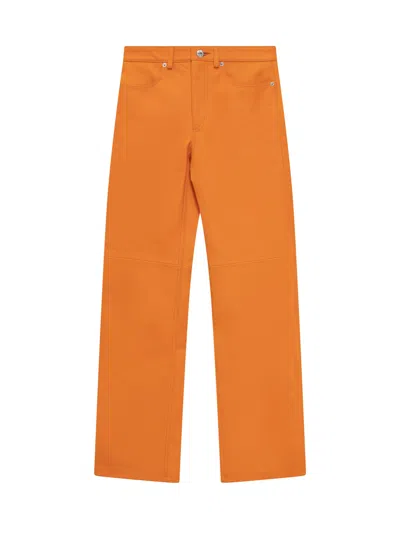 JW ANDERSON ORANGE LEATHER PANT