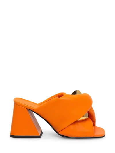 Jw Anderson J. W. Anderson Twisted Heels Sandals In Orange