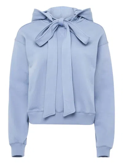 Jw Anderson Organic Cotton Hoodie In Blue