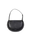 Jw Anderson Bumper-moon Shoulder Bag With Crystals In Black