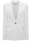 Jw Anderson Notched-lapels Button-fastening Blazer In White