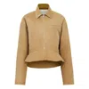 Jw Anderson Giubbino Imbottito In In Cotone Cammello  Donna In Beige