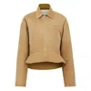 Jw Anderson Beige Curved Hem Workwear Jacket In Beige