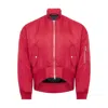 Jw Anderson Oversized Curved Hem Bomber Jacket Ruby In Red