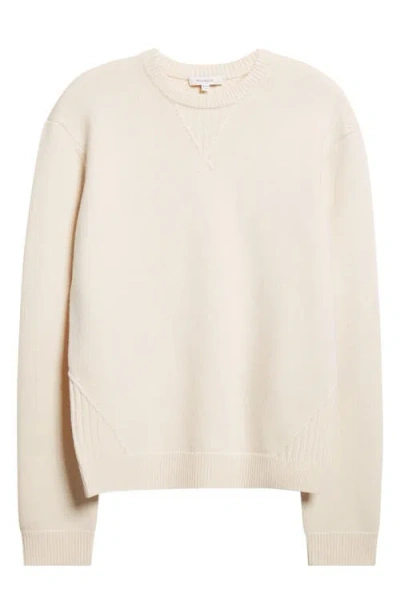 Jw Anderson Oversize Cotton Crewneck Sweater In Gold