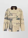 Jw Anderson Mens Nougat Embroidered-logo Graphic-pattern Cotton-jersey Polo Shirt Xl In Neutral