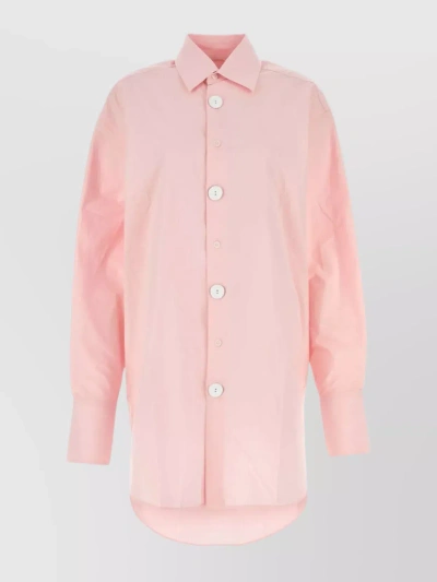 Jw Anderson Oversize Cotton Poplin Shirt In Pastel