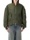 Jw Anderson Oversized Bomber Jacket In Green