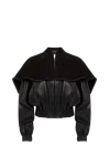 Jw Anderson Oversized Collar Bomber Jacket Black In Black