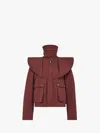 Jw Anderson High Collar Long Sleeve Casual Jacket In Red