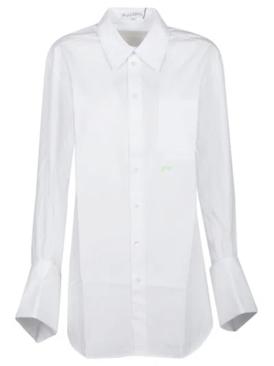 Jw Anderson Oversized Cuff Shirt In White