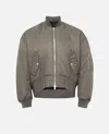 Jw Anderson J. W. Anderson Oversized Curved Hem Bomber Jacket In Gray