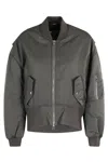 Jw Anderson J. W. Anderson Oversized Curved Hem Bomber Jacket In Gray