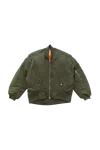 Jw Anderson Oversized Curved Hem Bomber Jacket Green