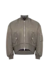Jw Anderson Oversized Curved Hem Bomber Jacket Steel In Gray
