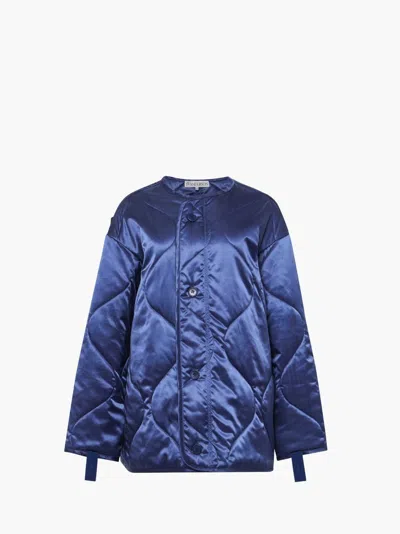 Jw Anderson Oversized Quilted Jacket In Blue