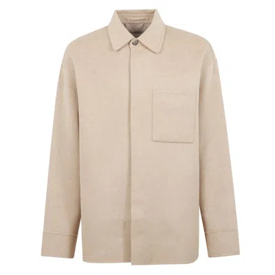 JW ANDERSON OVERSIZED SHIRT JACKET WITH HIDDEN BUTTON CLOSURE