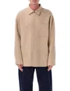 Jw Anderson J. W. Anderson Relaxed Fit Jacket With Classic Collar In Brown